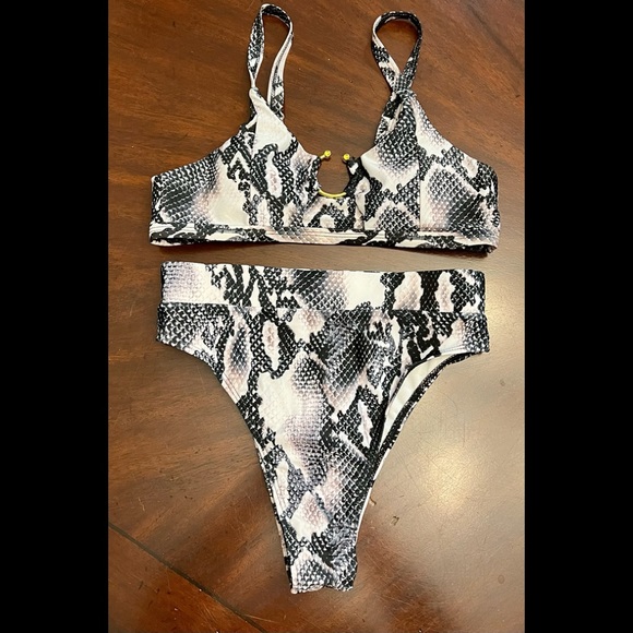 Other - Sexy swim suit. High raise bottom. Animal print. Python. 2 pc